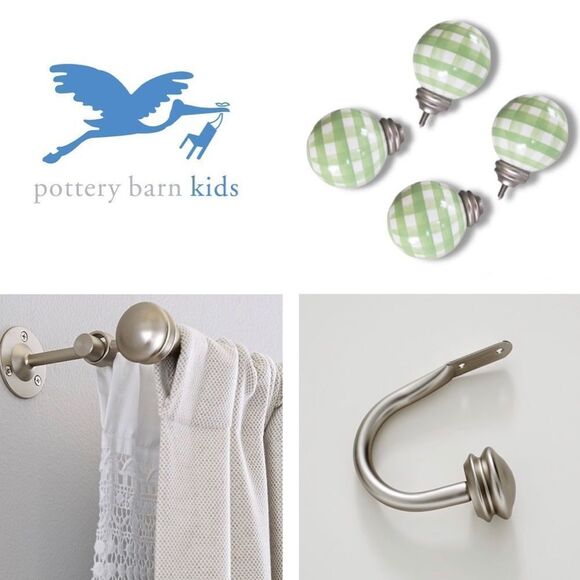 Pottery Barn Kids Curtain Hardware Finials, Hardware, & Tiebacks - Picture 1 of 7